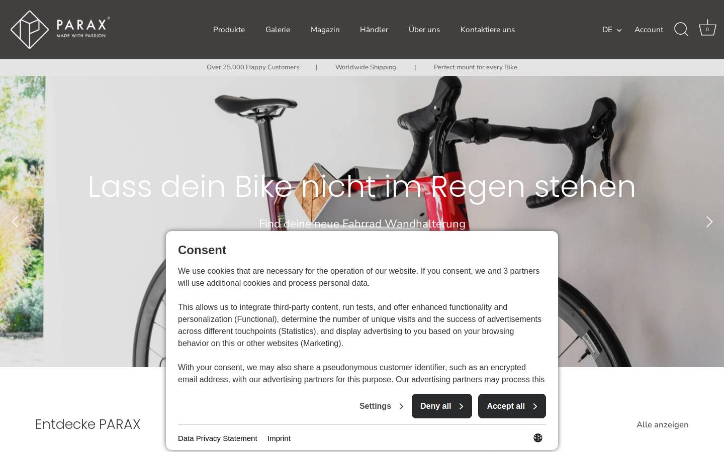 parax.de homepage screenshot