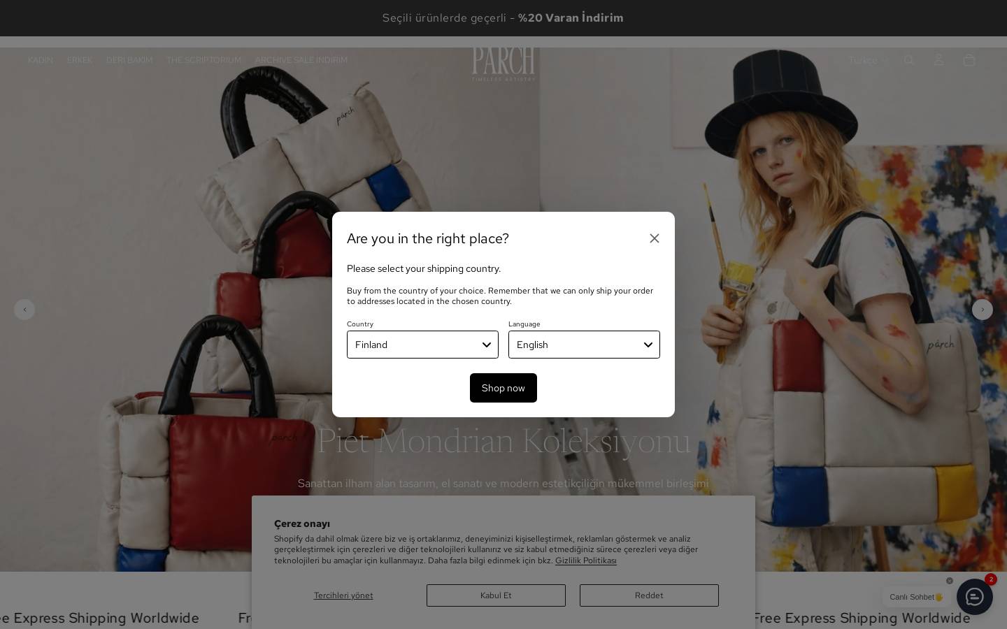 parchfashion.com homepage screenshot