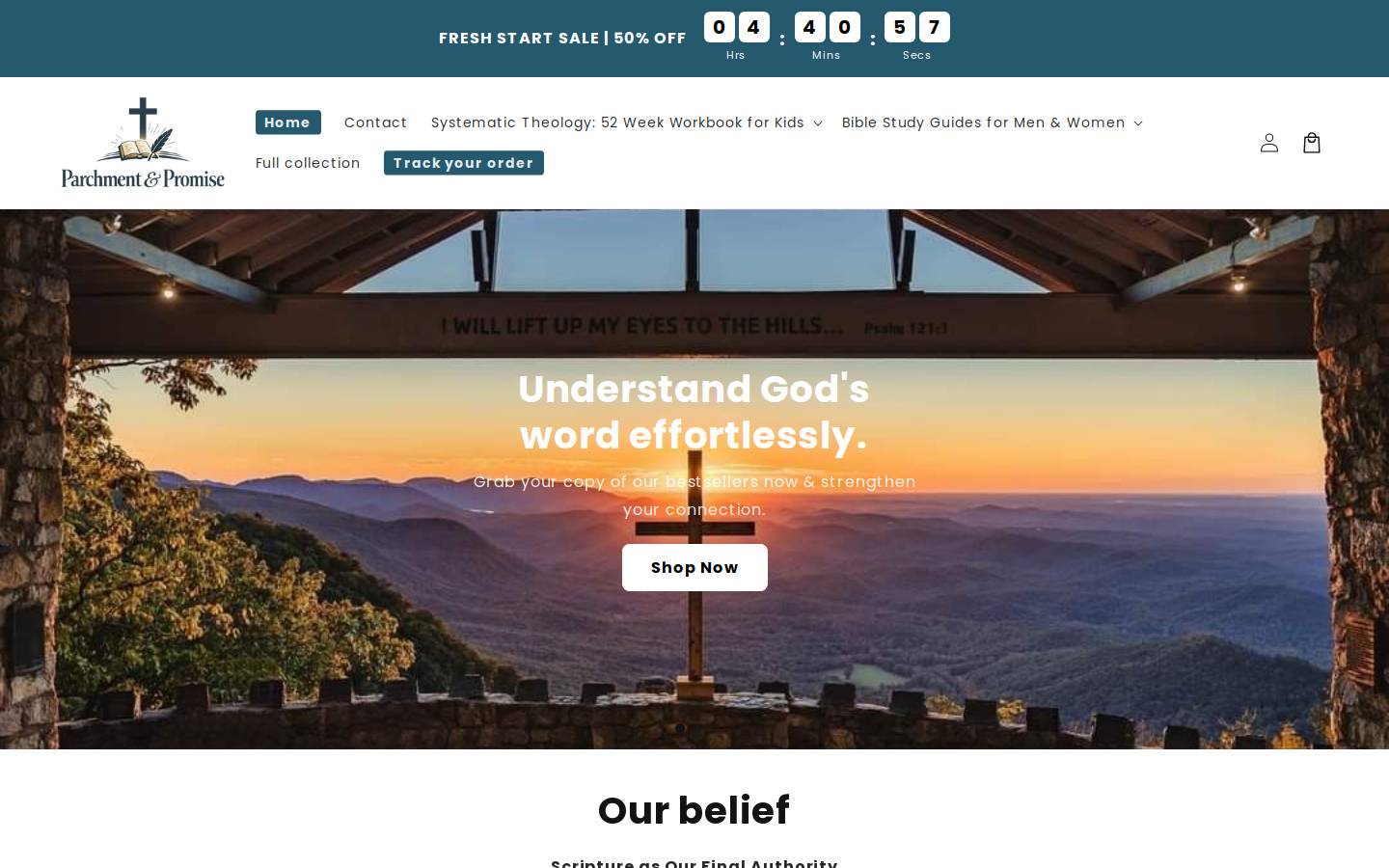 parchmentpromise.com homepage screenshot