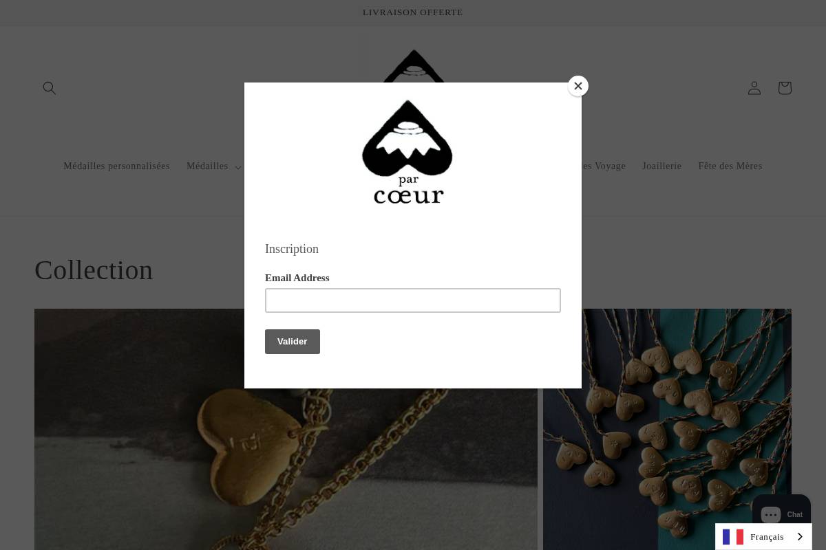 parcoeur-paris.com homepage screenshot