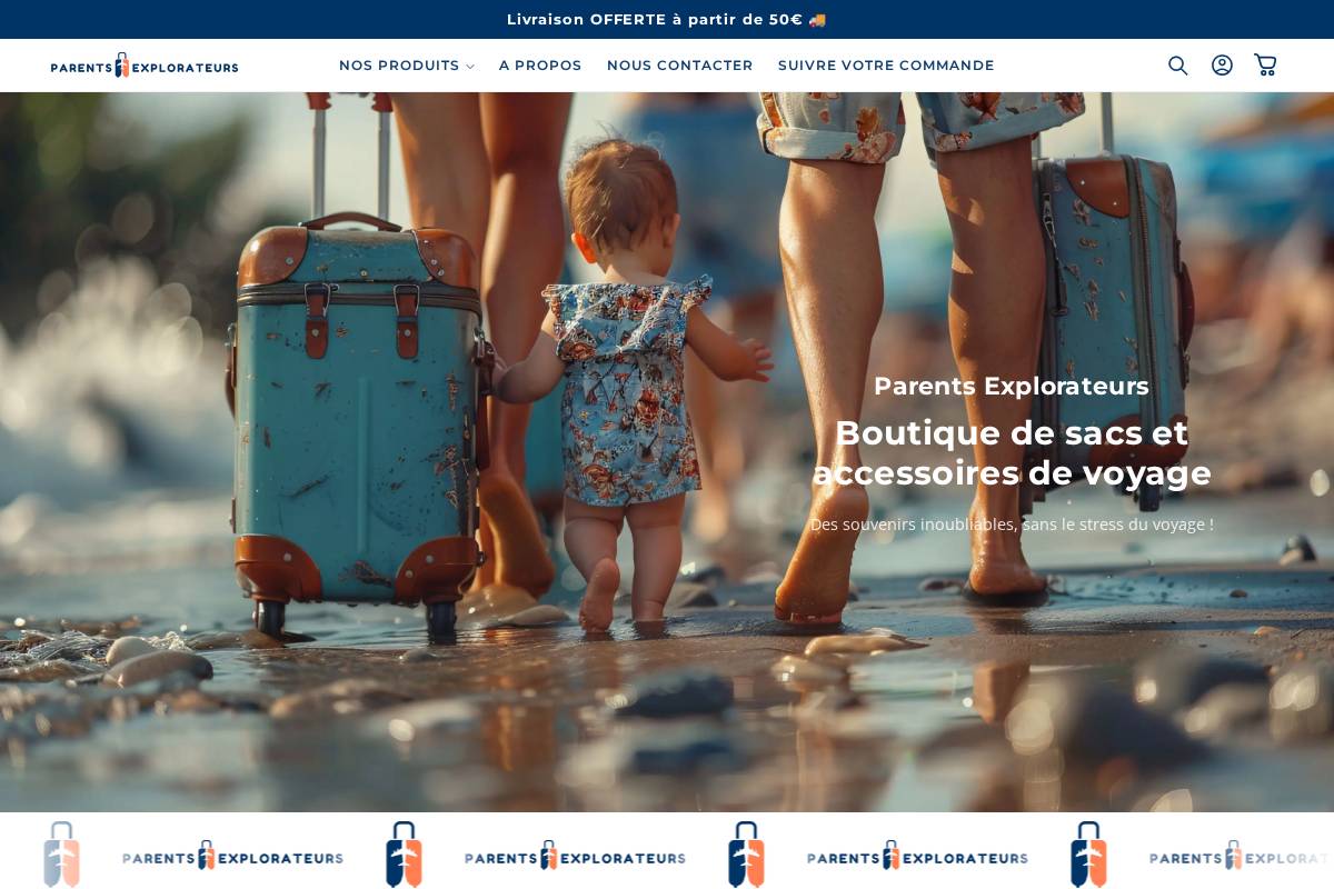 Parents Explorateurs homepage screenshot