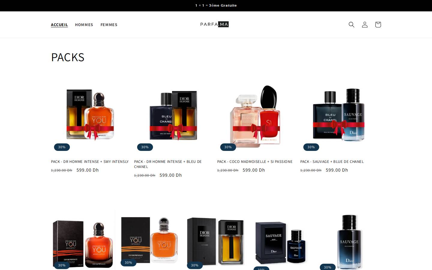parfa.ma homepage screenshot