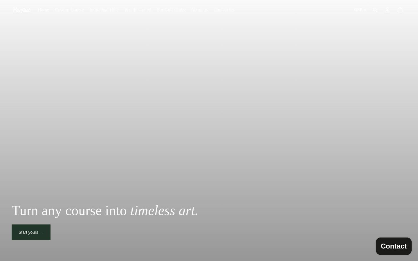 Parfect homepage screenshot