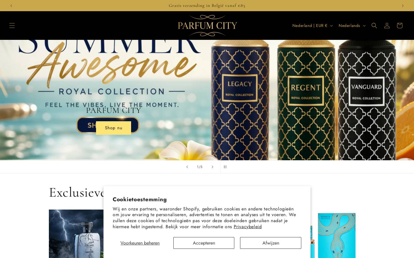 Parfumcity homepage screenshot