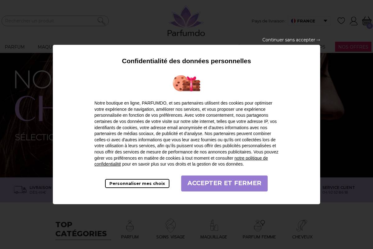 Parfumdo homepage screenshot