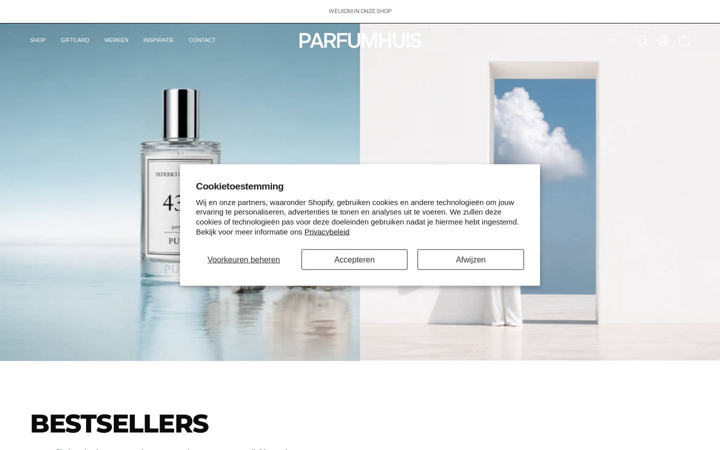Parfumhuis homepage screenshot