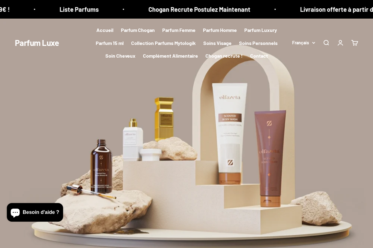 Parfum Luxe homepage screenshot