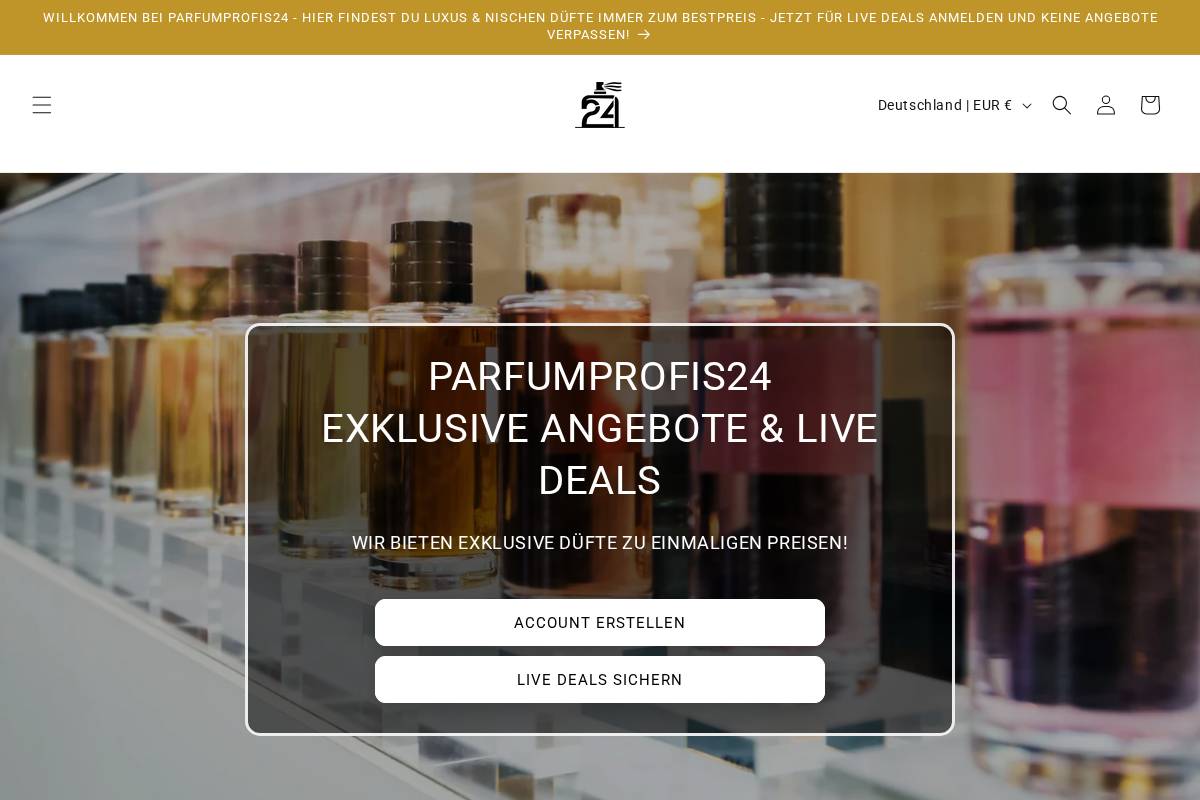 Parfumprofis24 homepage screenshot