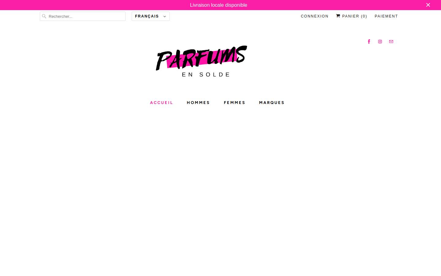 parfumsensolde.ca homepage screenshot