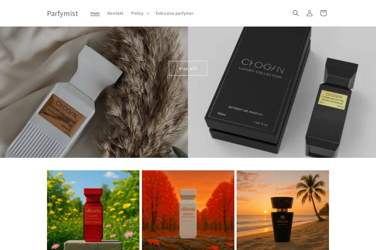 parfymist.se homepage screenshot