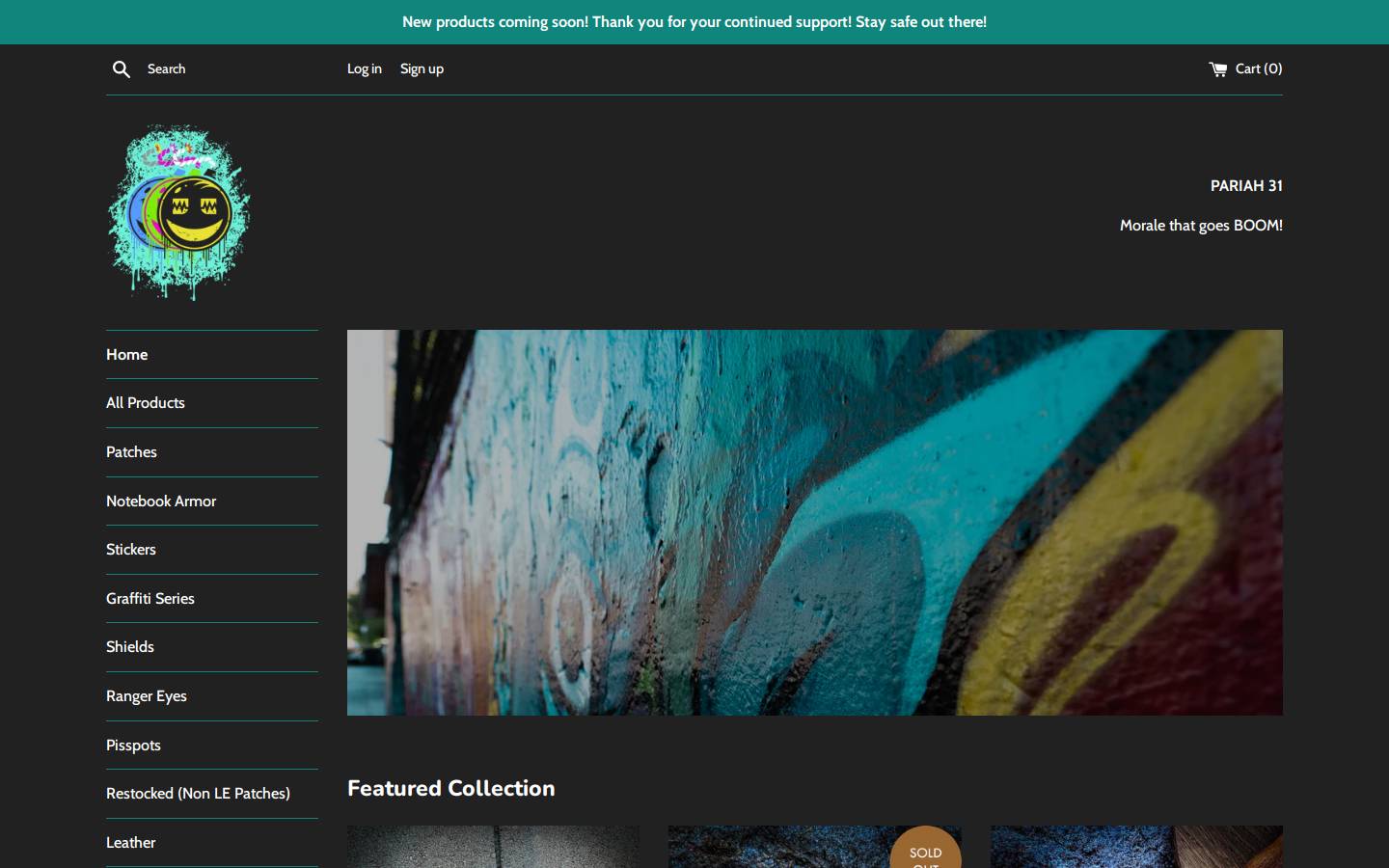 pariah31.com homepage screenshot