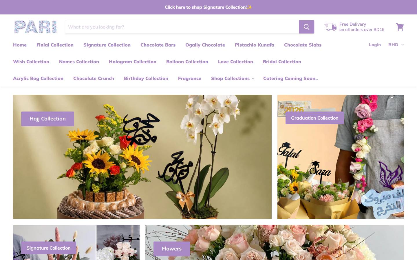 paribahrain.com homepage screenshot