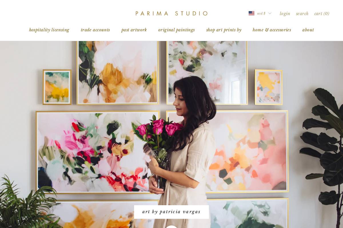 parimastudio.com homepage screenshot