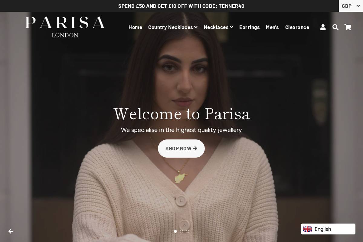 Parisalondon homepage screenshot