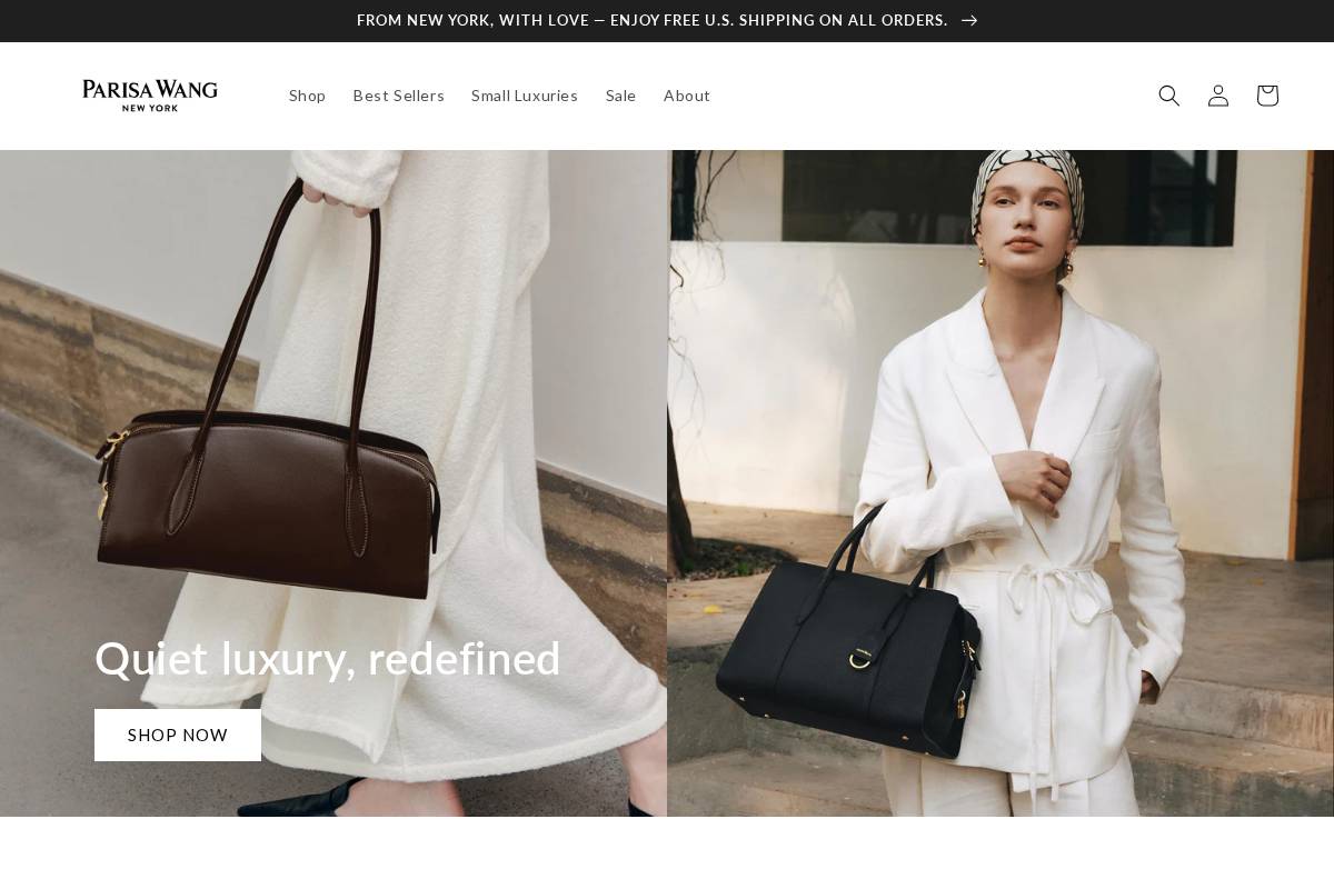 Parisa Wang homepage screenshot