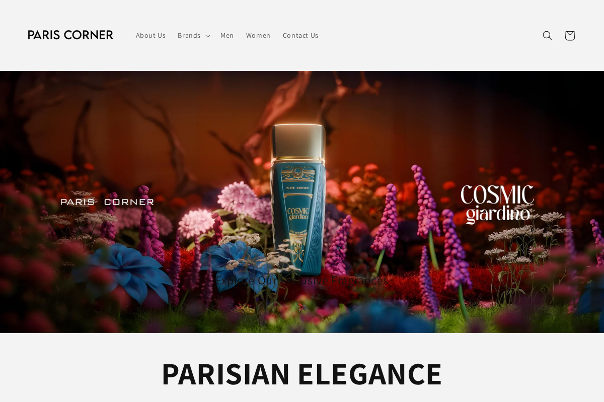 PARIS CORNER homepage screenshot