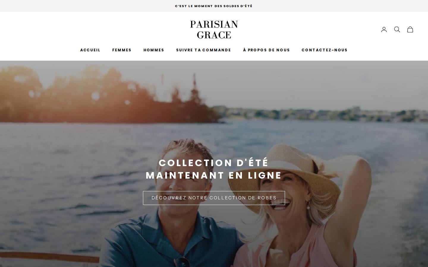 Parisiangrace homepage screenshot