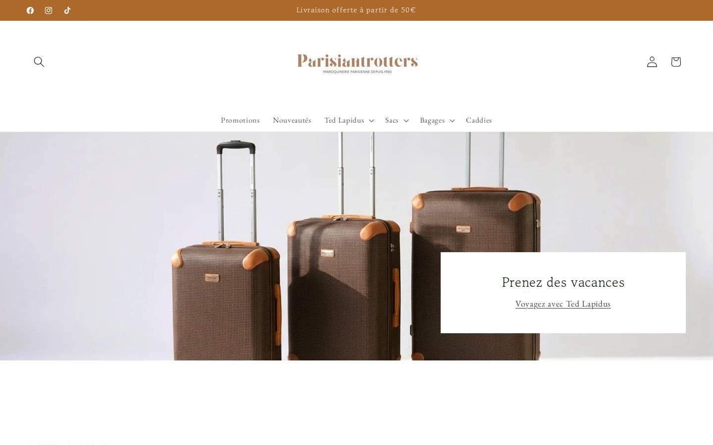 parisiantrotters.com homepage screenshot