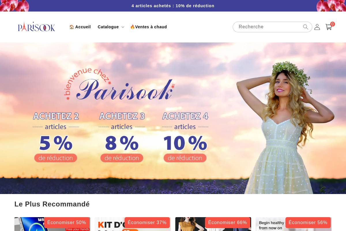 parisook.com homepage screenshot