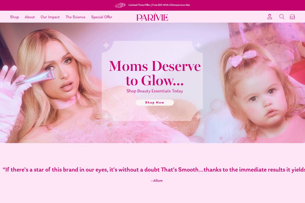 parivie.com homepage screenshot