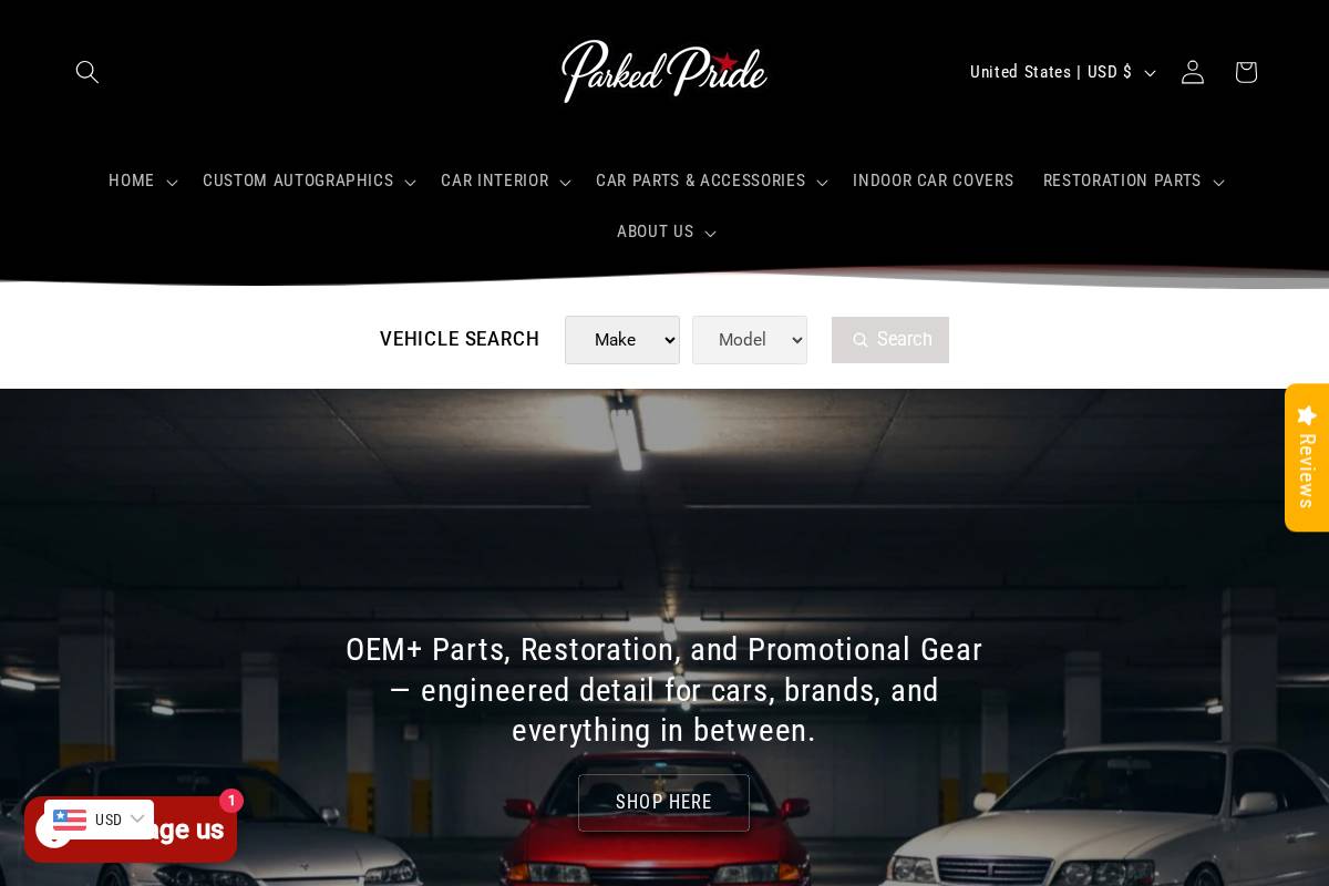 parkedprideautocare.co.nz homepage screenshot