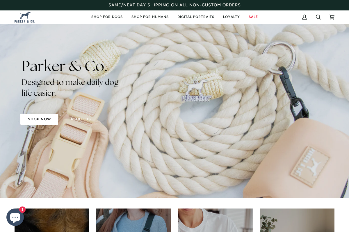 Parker & Co. homepage screenshot