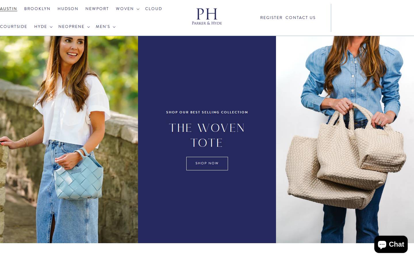 parkerhydewholesale.com homepage screenshot