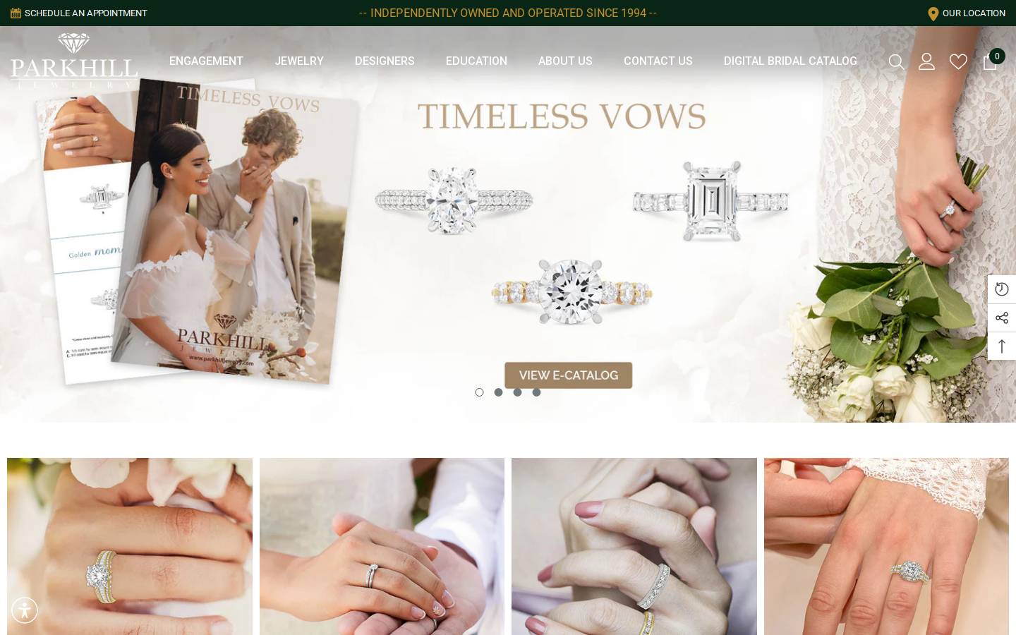 parkhilljewelry.com homepage screenshot