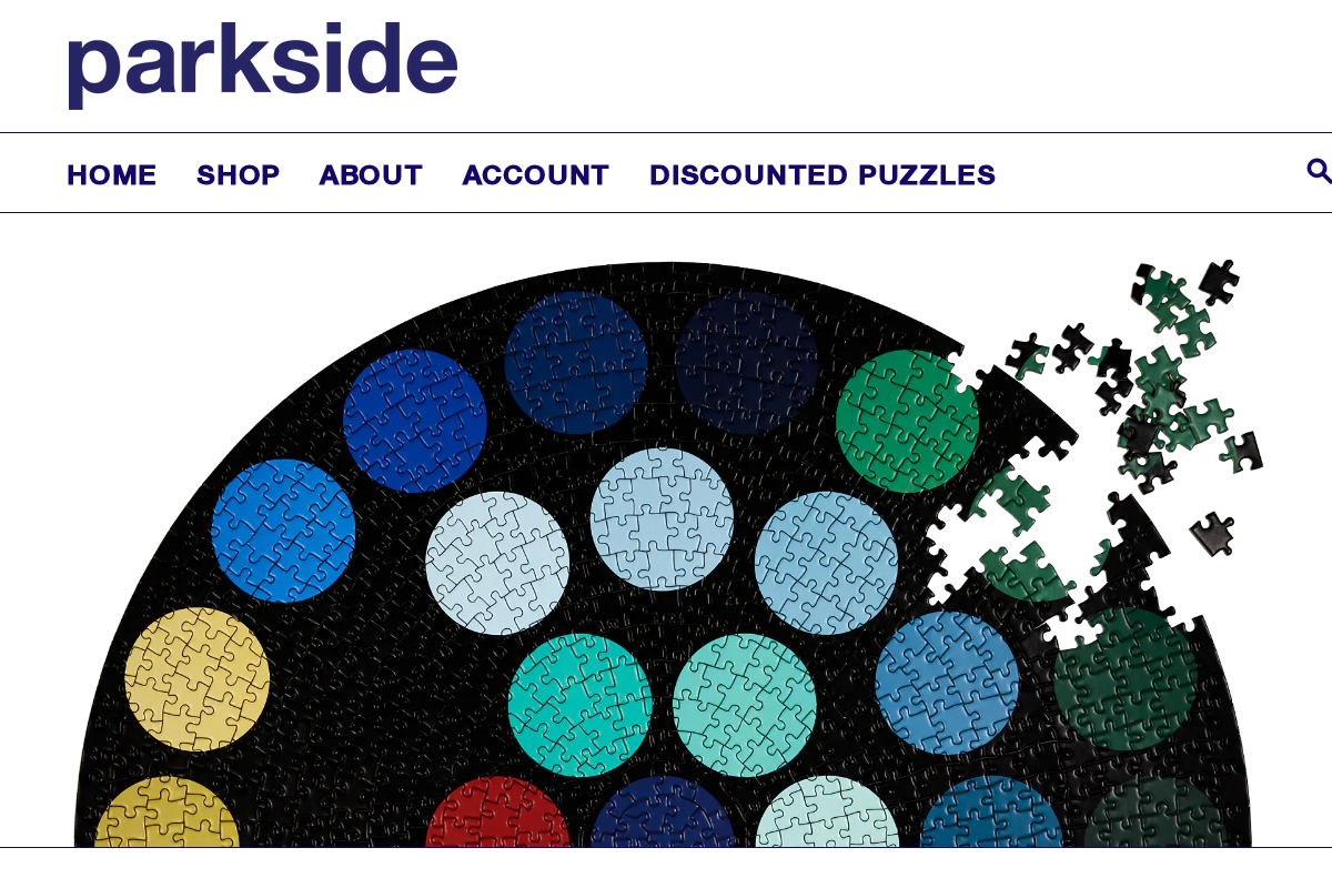 Parkside homepage screenshot