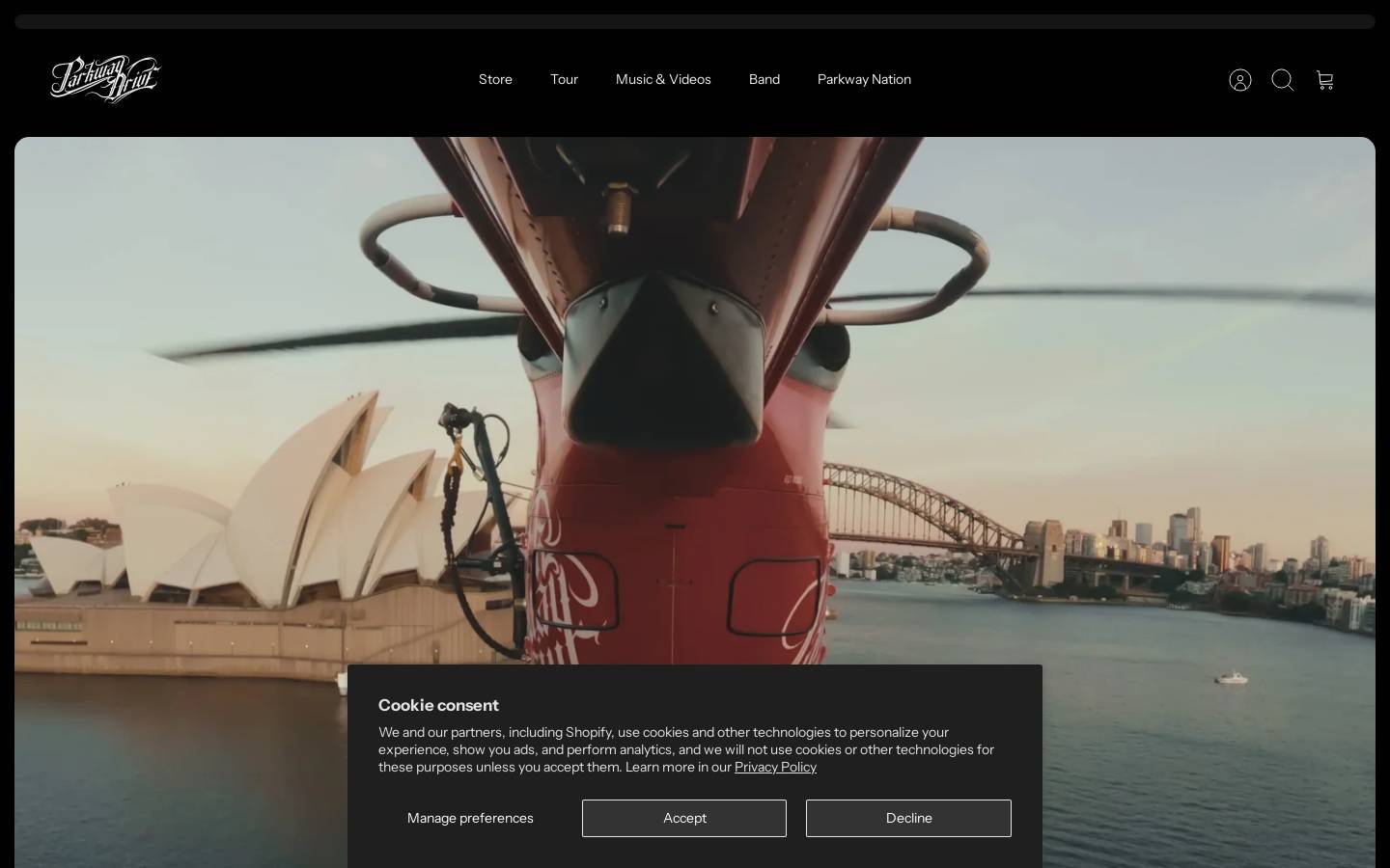 parkwaydriverock.com homepage screenshot