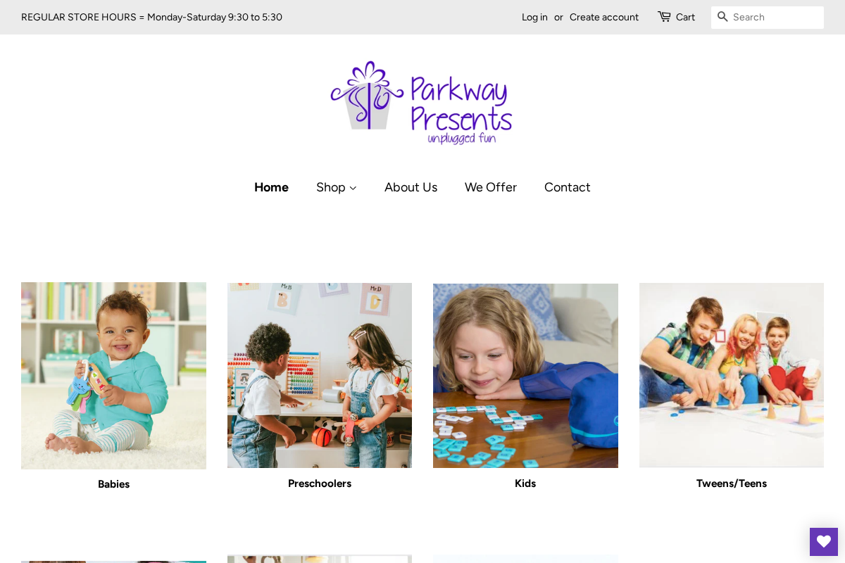 Parkway Presents homepage screenshot