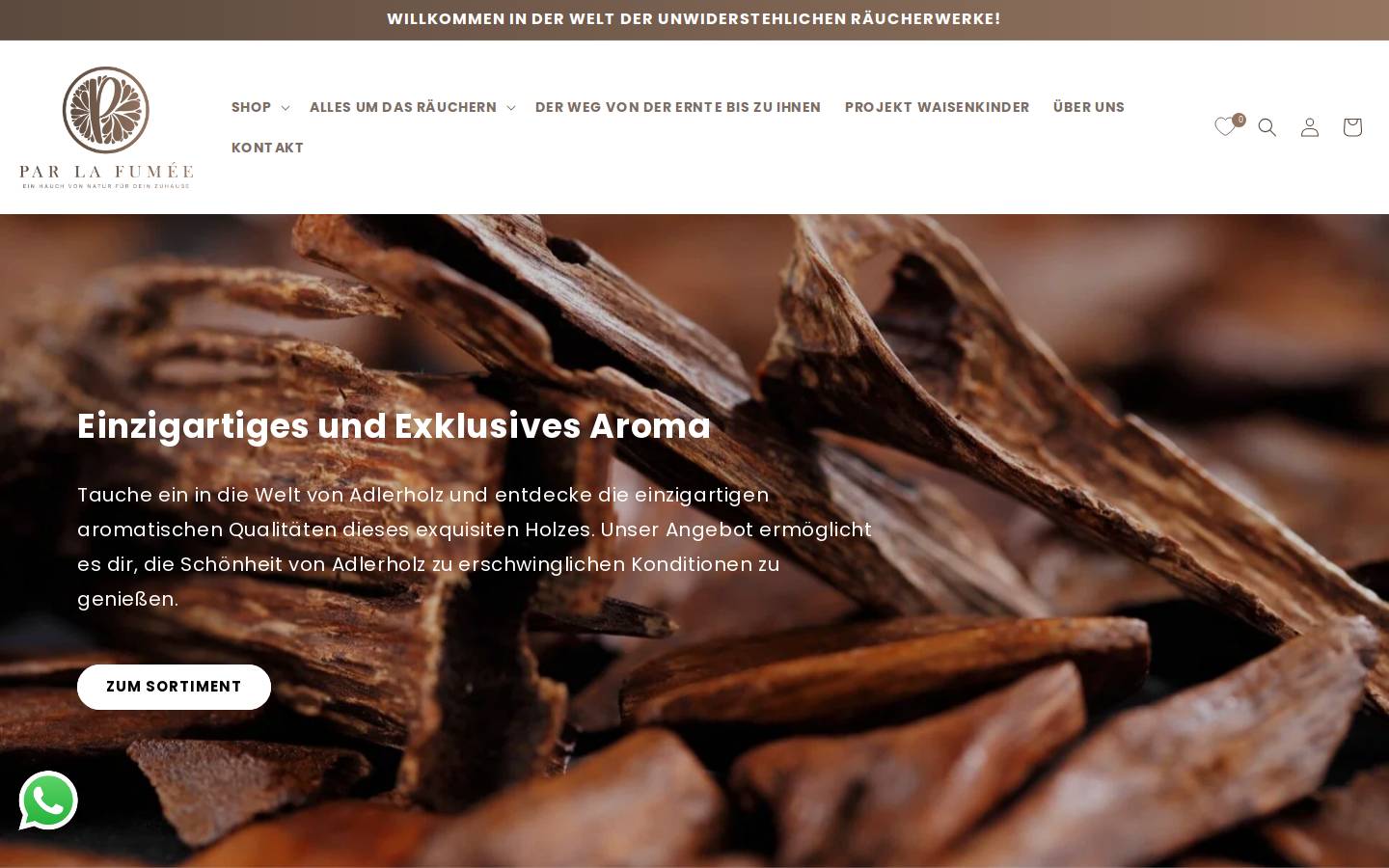 PARLAFUMEE homepage screenshot