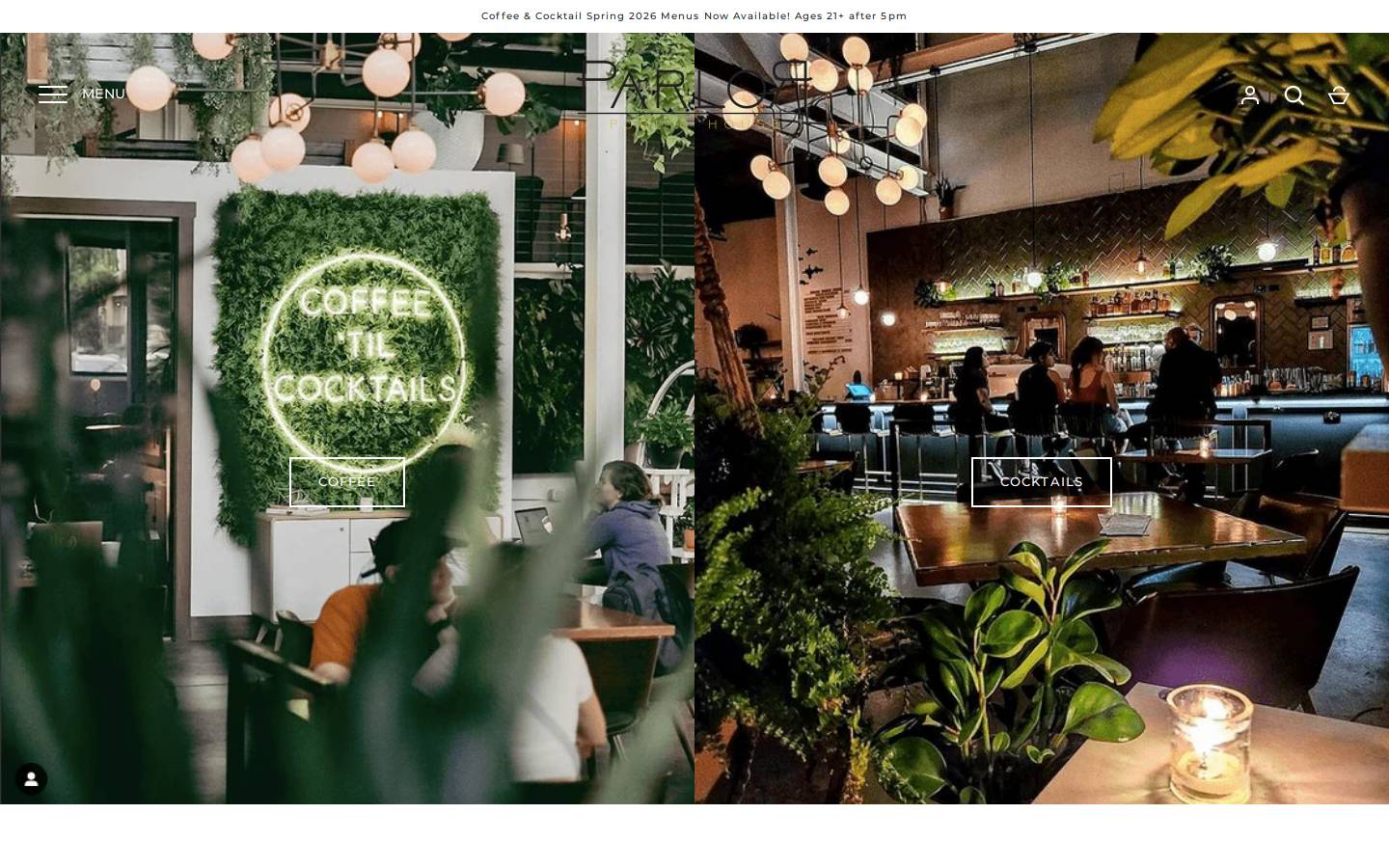parlorpublichouse.com homepage screenshot