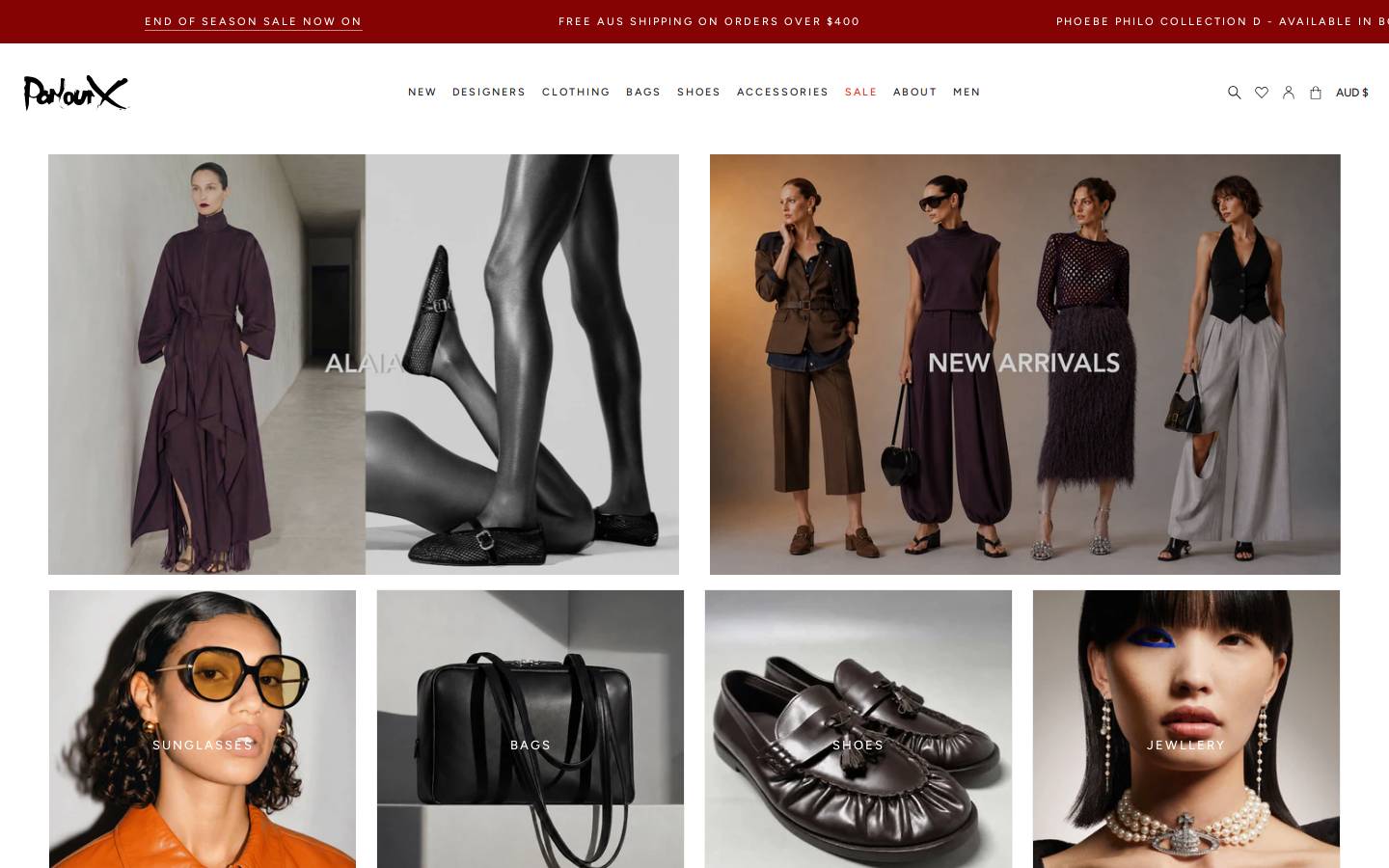 Parlour X homepage screenshot