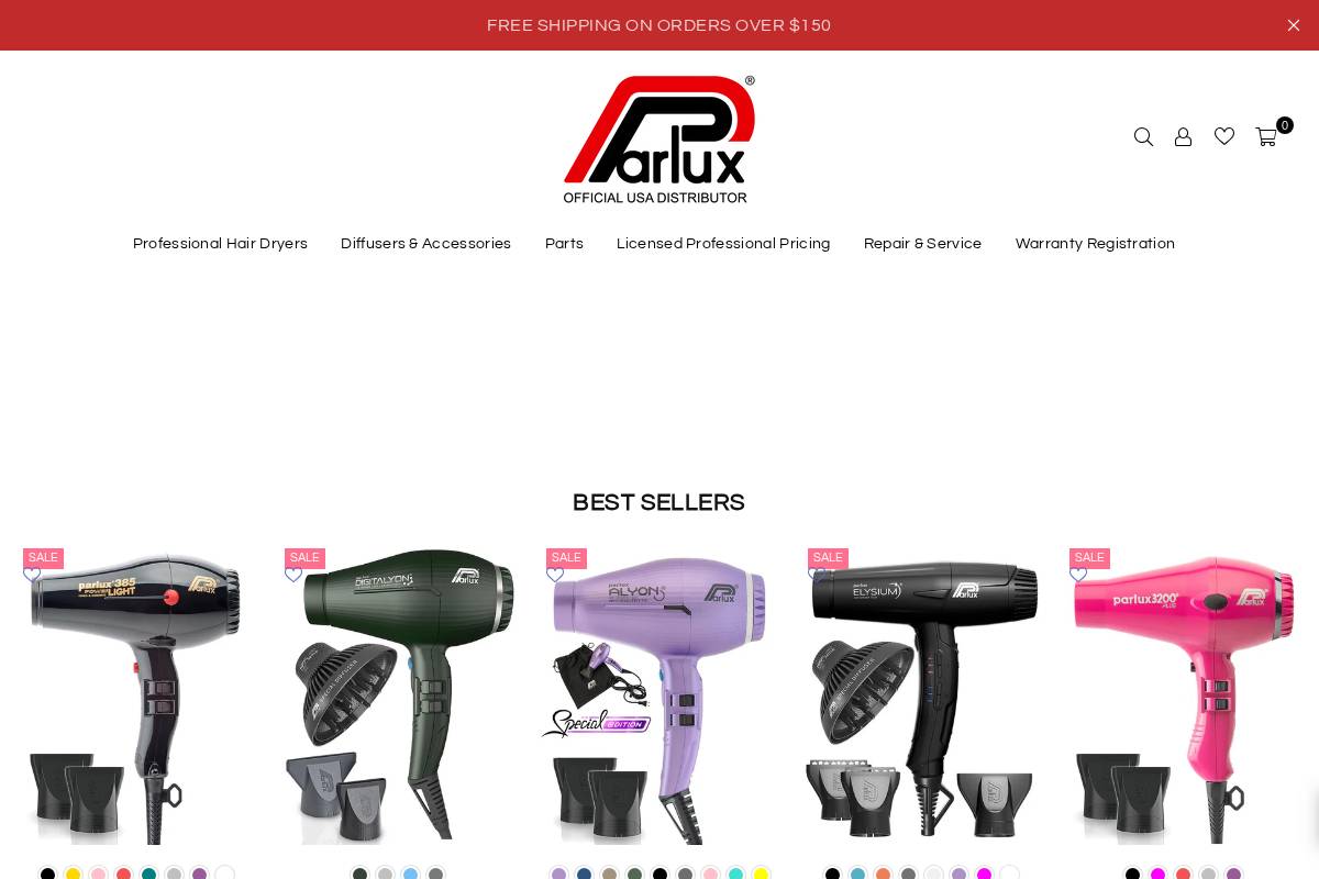 parluxus.com homepage screenshot