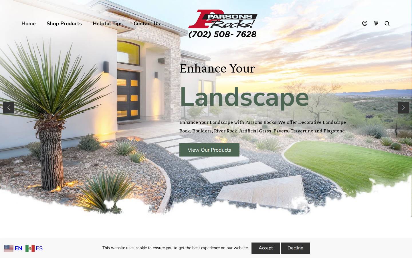 parsonsrocks.com homepage screenshot