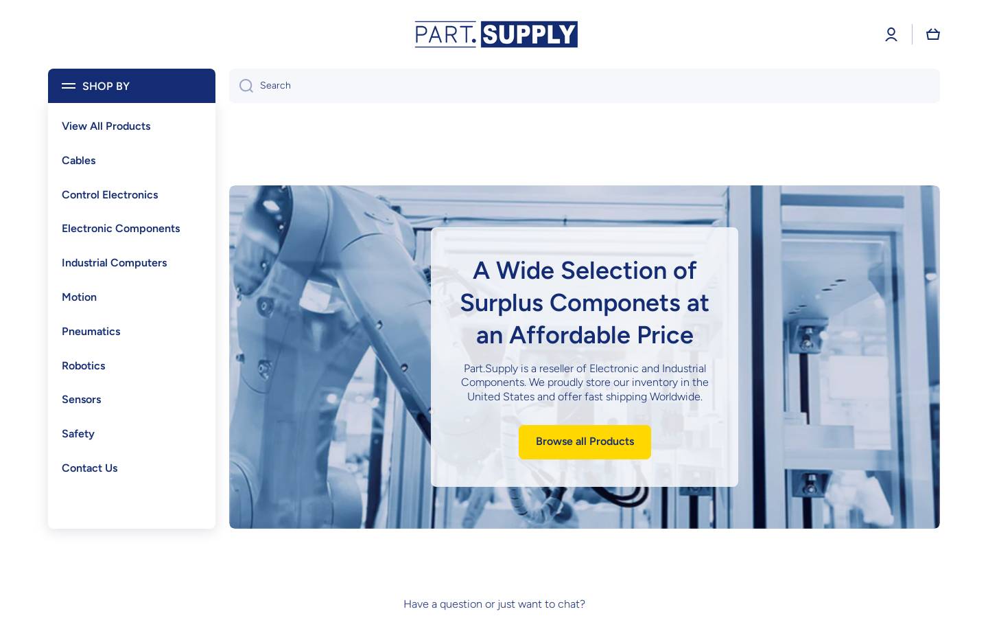part.supply homepage screenshot