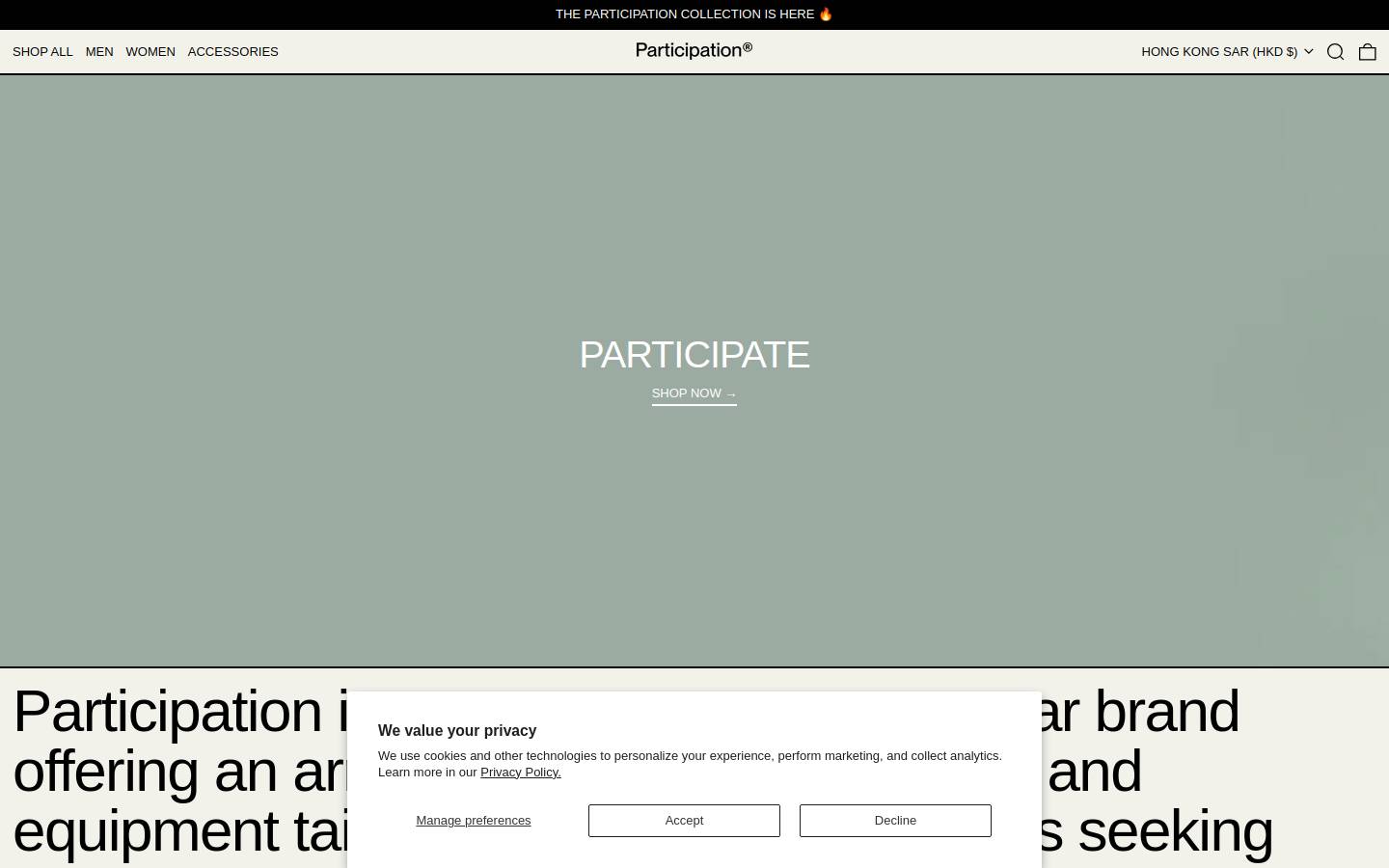 Participationco homepage screenshot