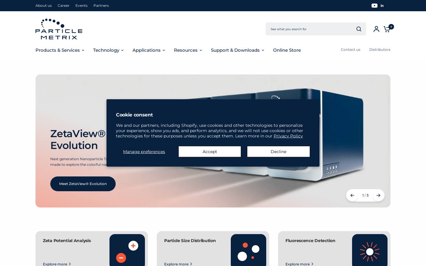 particle-metrix.de homepage screenshot