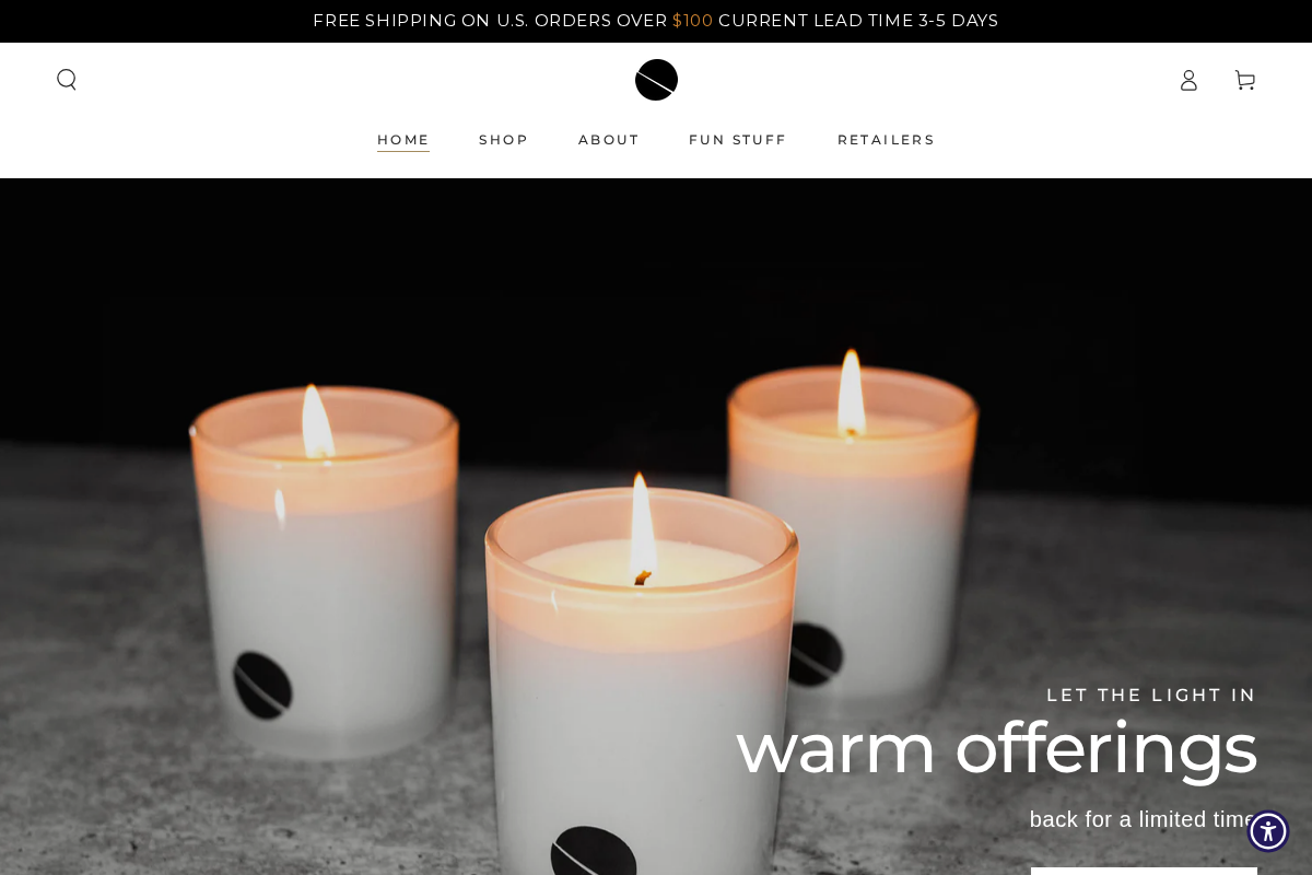 Particle Goods homepage screenshot