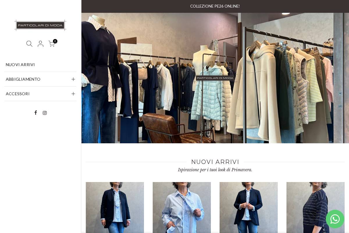 particolaridimoda.com homepage screenshot