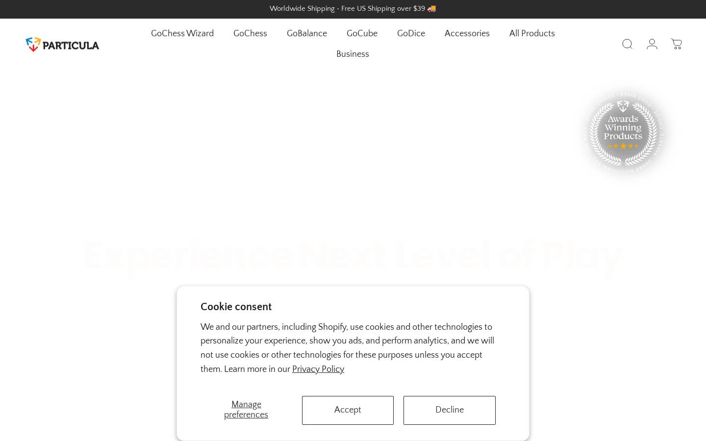 Particula Tech homepage screenshot