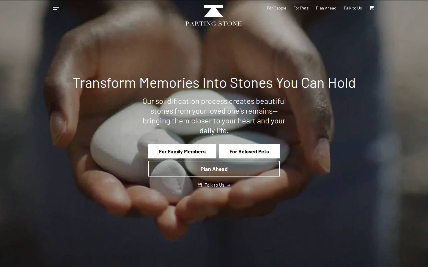 partingstone.com homepage screenshot