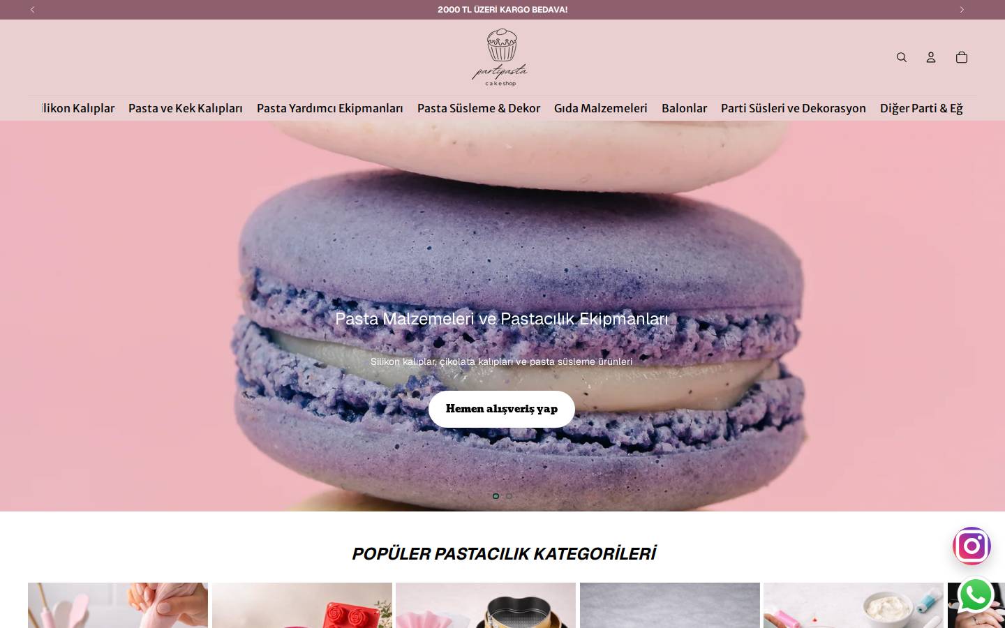 partipasta.com homepage screenshot