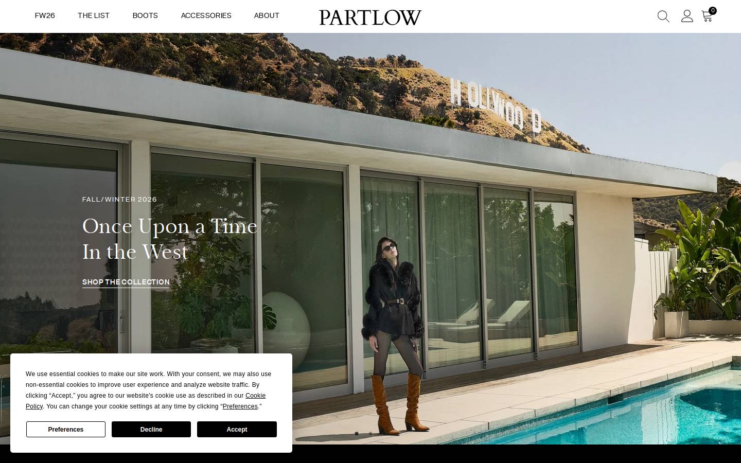 partlowofficial.com homepage screenshot