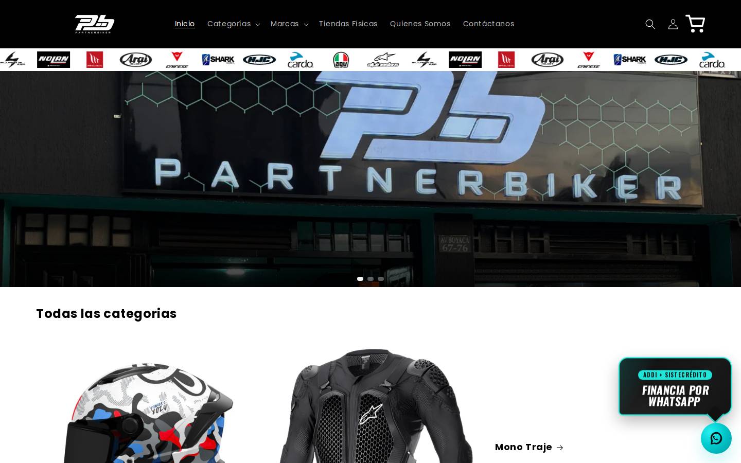 partnerbiker.com homepage screenshot