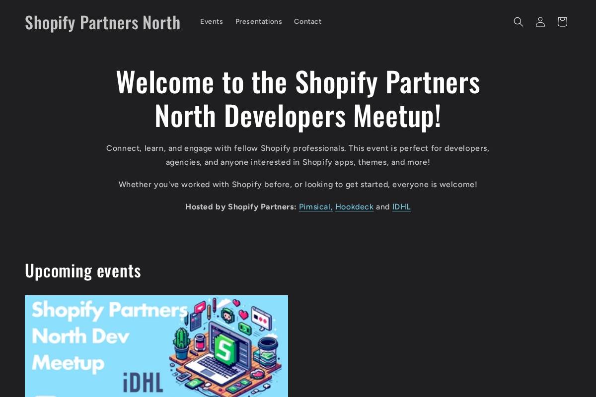 partnersnorthmeetup.uk homepage screenshot