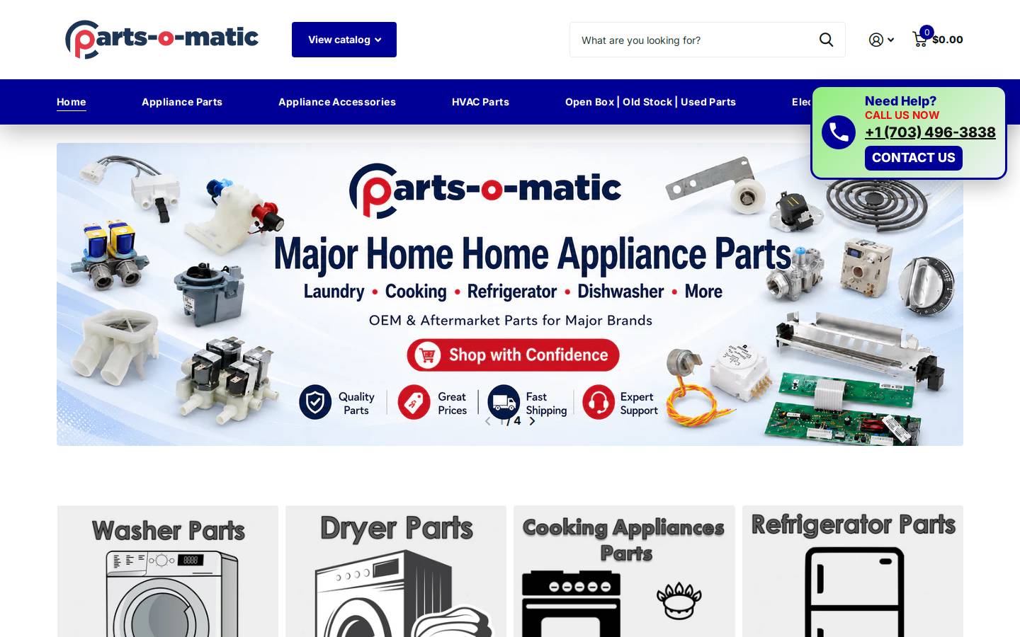 Parts O Matic homepage screenshot