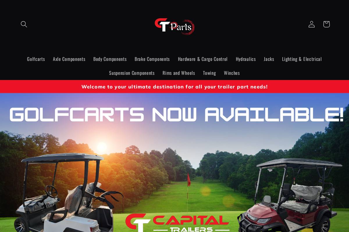 partscapitaltrailer.ca homepage screenshot