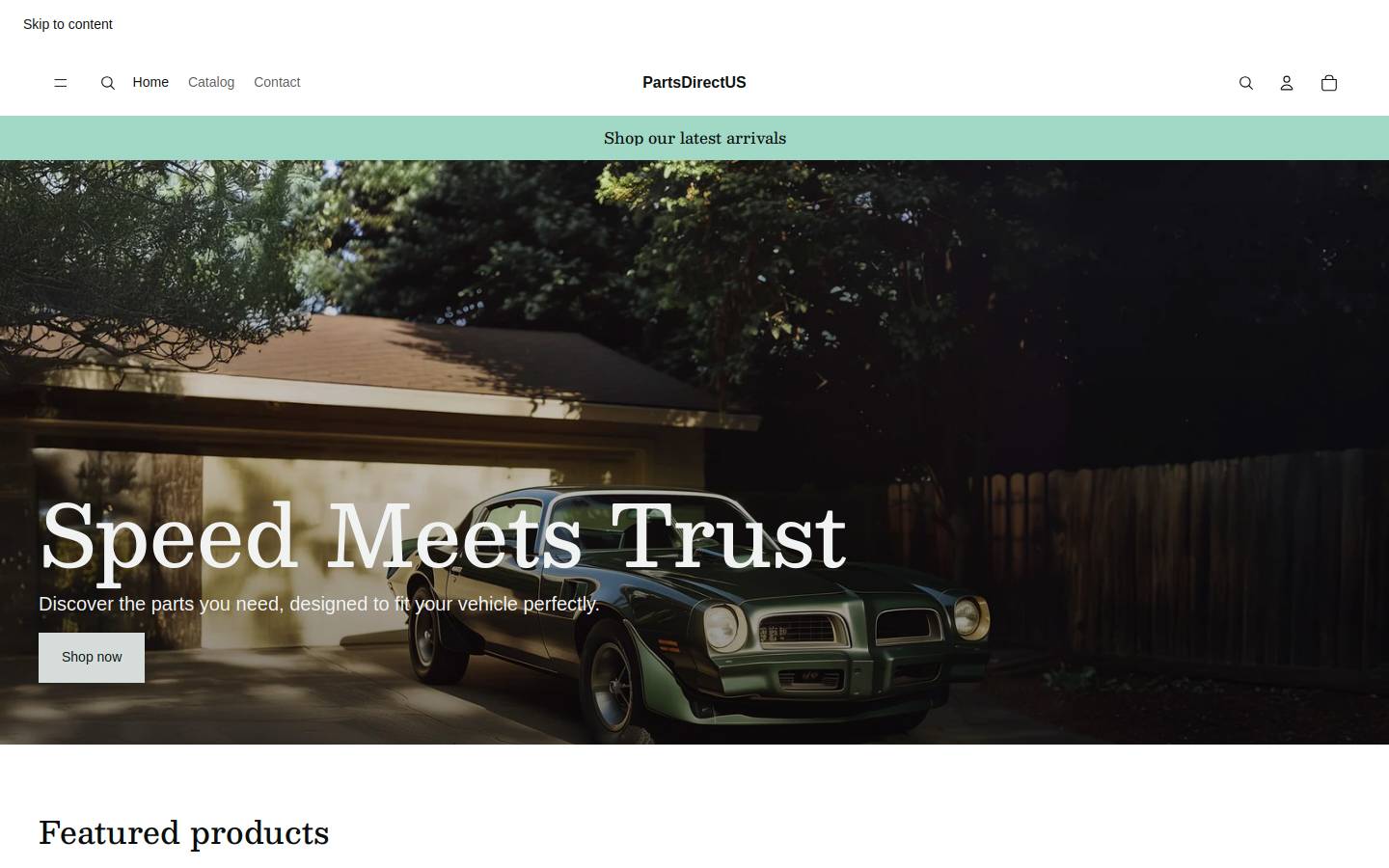 partsdirectusa.net homepage screenshot